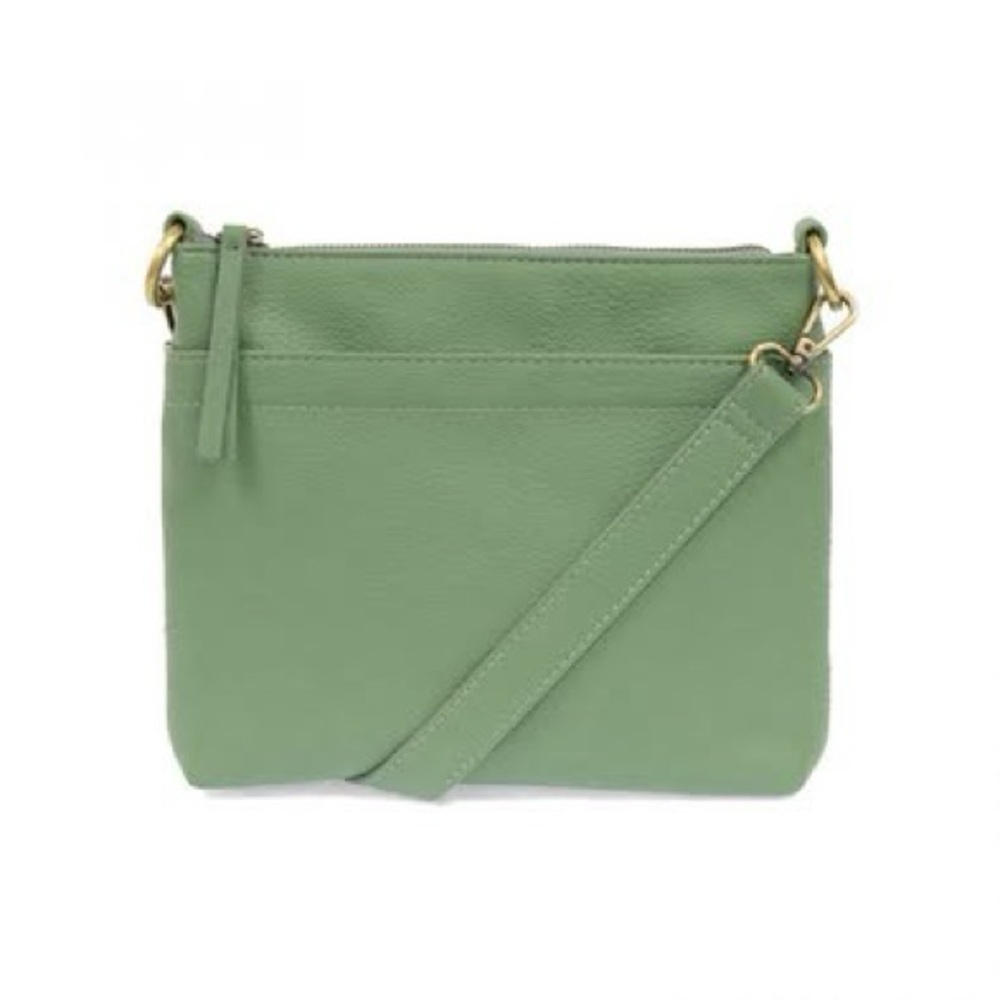 Elegant Seafoam Green Leather Crossbody Bag